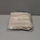 Jinchan Taupe Striped Linen Kitchen Curtains 24 Inch Cafe Tier Curtains Balanced Stripe Farmhouse Small Drapes for Bathroom Laundry Over Sink Half Window Light Filtering 2 Panels Tan on Linen