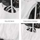 Summer Sleeveless Bubble Mini Dress 2026 Tie Back Short Sun Dress Casual Sundresses with Pockets (Red, L)