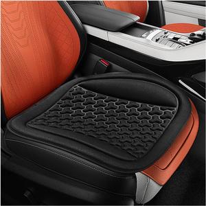 Car Seat Cushion, Comfort Cool Ice Silk Fibers Automotive Front Seats Pad, Non-Slip Breathable Auto Guard Seat Cushion, Drivers Seats Protector Covers for Vehicle, Home, Office (Black)