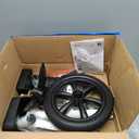 KRIDDO Kids Tricycle, 12 Inch Puncture Free Wheel w Front Light, Adjustable Seat Height, Gift for 2-5 Year Olds, White