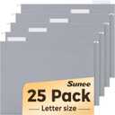 SUNEE 25 Pack Hanging File Folders, Gray Folders, Hanging File Folders Letter Size with 1/5-cut Tabs, Stay Organized for Your Home and Office Bulk File and Documents