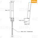 BESy Black Brass 2 In 1 Function Handheld Shower Head Set High Pressure 7 Inch Shower Head High Flow Hand Shower Wand with 59 Inch Hose, Bracket, Matte Black Finish