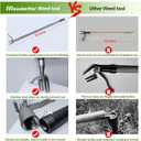 Weeder, 52" Long Metal Handle Weed Puller Tool with 4 Stainless Steel Claw, Weeding Tool for Lawn and Garden, Easily Remove Weeds Without Bending, Pulling, or Kneeling.
