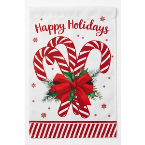 Decorative Garden Flag, Candy Cain, 11.5 in W x 18 In L