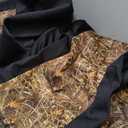 Real Black Camo Seat Covers Maple Forest Tree Leaf Pattern Camouflage for Auto Truck Car SUV Hunter Style Seat Cover (9pc Black Camo Low Back)