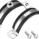 uxcell Adjustable Pipe Bracket Clamp, 2-1/2" (63mm) Wall Ceiling Mount Iron Pipe Strap Support 5pcs