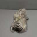 SEVENCOLORS Medium Length Blonde Wavy Wigs for White Women Natural Looking White Blonde Curly Wigs Synthetic Womens Wigs for Daily Party Cosplay (Platinum)