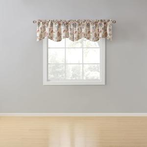 Colette Lined Rod Pocket Valance (52"W x 17"L (Pack of 1), Jewel)