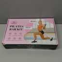 Pilates Bar Kit with Resistance Bands, Multifunctional Yoga Pilates Bar with Heavy-Duty Metal Adjustment Buckle, Portable Home Gym Pilates Resistance Bar Kit for Women Full Body Workouts (Pink(20/25/30lbs))