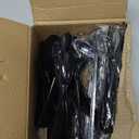 18 Pcs Black Plastic Serving Utensils Set - 6 Black Plastic Serving Spoons, 6 Black Tongs And 6 Forks - Heavy Duty Black Disposable Serving Utensils Set For Parties