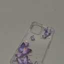 GVIEWIN for iPhone 15 Case, [3 in 1] with Screen Protector & Camera Lens Protector, Clear Soft Shockproof Slim Fit Floral Phone Cover for Women Girls 2023 6.1" (Alluring Butterfly/Purple)