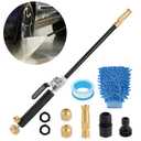 2025 Upgraded High Pressure Jet Nozzle for Garden Hose Hydro Jet Pressure Washer Wand Extension Pressure Washer Gun with 2 Hose Nozzles and Hose Quick Connectors