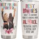 34HD Best Friend Tumbler with Lid, 20oz Insulated BFF Drinking Cup, Another Bonding Year Coffee Mug, Best Friends Gifts, Bestie Gifts for Birthday Mothers Day Christmas