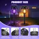Qualirey 12 Pcs Solar Mosquito Zapper Outdoor Waterproof Solar Powered Bug Zapper Outdoor Mosquito Killer Lamp Trap Repellent Light for Garden Yard Insect (Purple and Warm Light,Black)