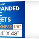 Expanded PVC Sheet – Lightweight Rigid Foam – 3mm (1/8 inch) – 24 x 48 inches – White – Ideal for Signage, Displays, and Digital/Screen Printing