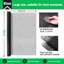 QWR Pet Proof Window Screen and Screen Door Replacement, 48"x 360" Upgraded Durable Thickened Vinyl Coated Wire-Like Mesh for Sliding Screen Door,Patio,Windows(Rolled Package Without Tool Kit)