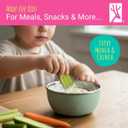 Elk and Friends Stainless Steel Bowls + Silicone Sleeve and Storage Lid | Baby, Toddler, Kids | Cereal & Snack Bowls | Storage Containers | Dishwasher Safe | 4 Pack