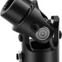1" DD X 3/4" 30 Spline Steering Shaft Universal Joint Coupling Single U-Joint Coupler 1" DD to 3/4"-30 Spline Shaft Joint 35 Max Working Angle (Black)