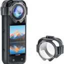 Insta 360 X5 Premium Glass Lens Guard Set for Insta360 X 5 X5 Protective Cover Case Cap Anti-fog Snap-on Protective Mirror