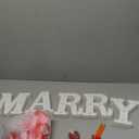 Roowest Marry Me Letters Light Proposal Decorations Set Includes 7 LED 6.3" x 5.5" Romantic Marry Me Sign and 1000 Rose Petals for Proposal Engagement Wedding Decor(White Light, Multicolor)
