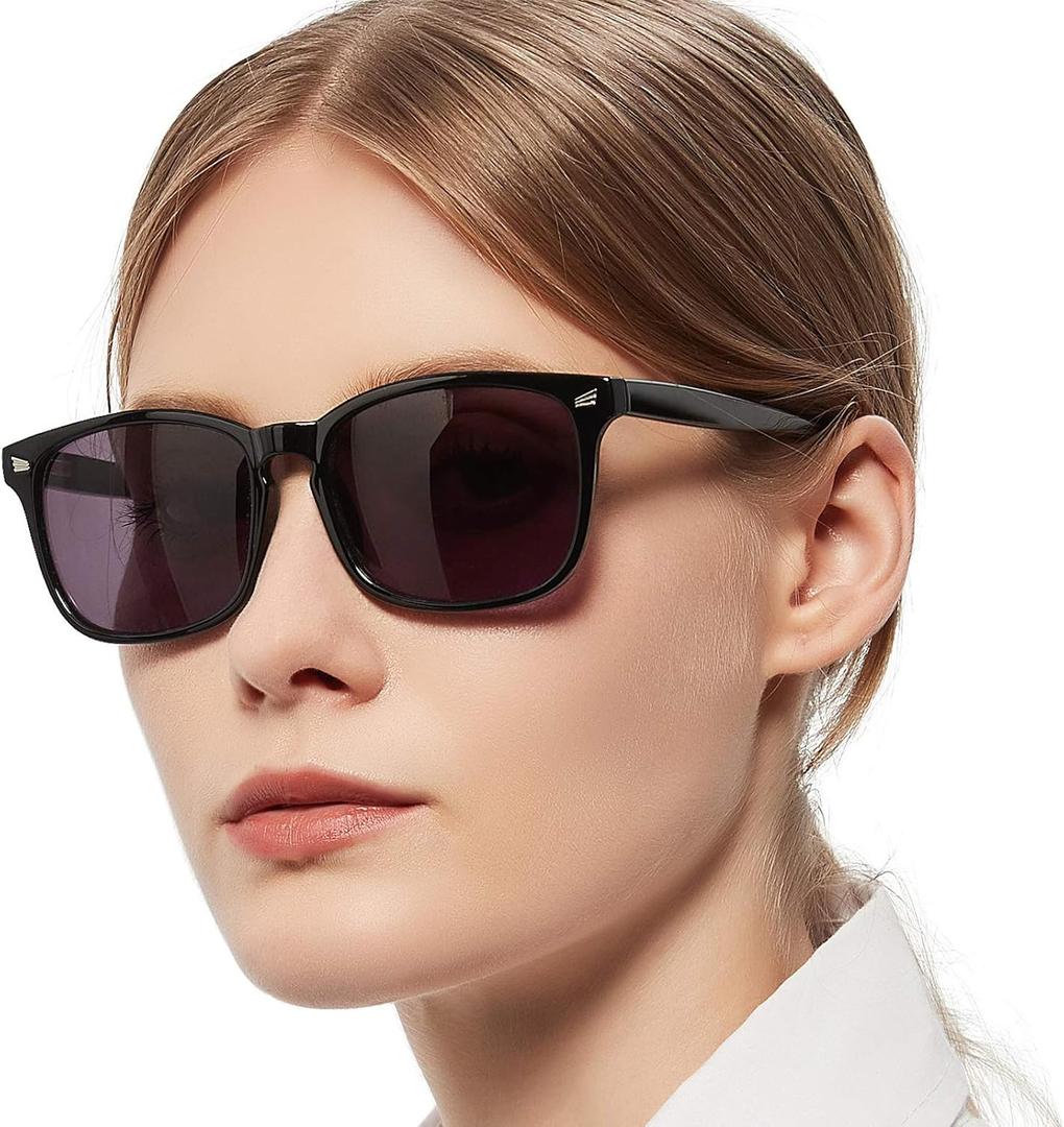MARE AZZURO Sunglasses Readers for Women 50 75 100 125 150 175 200 225 250 275 300 325 350 375 400 (Black, 2.00)