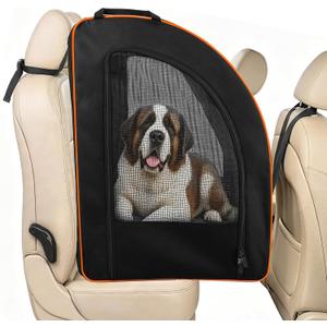 Dog Car Seat, Enclosed Carrier for Pets Travel Safety Dog Crate Soft-Sided Covered Car Kennel Carrier for Backseat