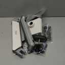 AOC Monitor Mount, Adjustable Single Monitor Arm for 1732 Inch Screens, Fits 4.419.8lbs, Cable Management, VESA 75x75/100x100, C-Clamp & Grommet Base (Grayish white)