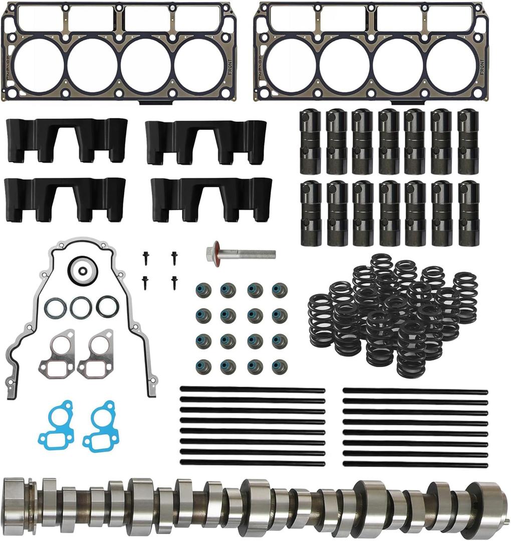 E1840P Sloppy Stage 2 Camshaft Kit Lifters Gasket Set Fit For Chevrolet Avalanche Silverado Tahoe GMC Yukon Sierra 1999-2007 Gen III/IV LS LS1 LS6 LS2 LQ4 LQ9 4.8L 5.3L 5.7L 6.0L 6.2L Vortec Trucks V8