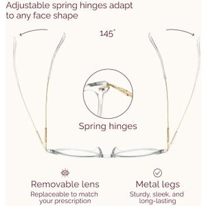 Gaoye Blue Light Blocking Glasses - Trending Round TR90 Frames, Metal Arms, UV400 Protection - Matching Soft Case (3-black+pink+transparent)