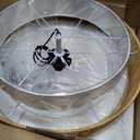 24'' Rattan Large Drum Chandeliers Light Fixtures,5 Light Boho Pendant Light Farmhouse Rustic Hand Woven Lighting for Dining Room Kitchen Island Living Room Bedroom,Brushed Nickel Finish Metal