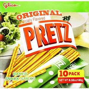 Glico Pretz Original Baked Snack Sticks, 6.35 Ounce 10 packs BB 1/6/2026