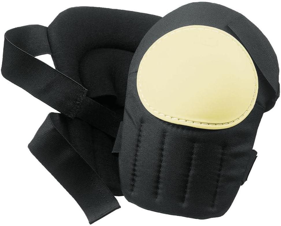 Custom LeathercraftV230 Stitched Plastic Cap Swivel Kneepads, Black/White