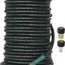 3/8" 4800PSI Pressure Washer Hose 150FT with 360° Swivel Quick Connect, Flexible Kink Resistant Steel Wire Braided & Durable Rubber for Hot/Cold Water, Power Washer Hose With M22 14mm Adapter