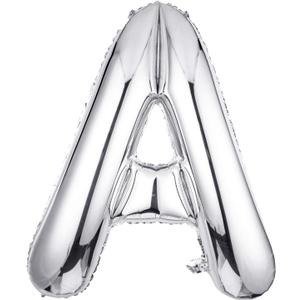 Letter Balloons 40 Inch, Single Silver Letter A Balloons Aluminum Hanging Foil Film Balloon for Baby Shower, Wedding Anniversary, Graduation, Birthday Party Decoration