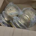 NUPTIO Gold Compote Vase for Centerpiece: 8.5" Wide Short Pedestal Footed Bowl for Flowers - Distressed Brass Urn for Decorative Wedding Table Set of 10