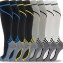 Fenglaoda 8 Pairs Compression Socks for Men & Women 20-30 mmHg Knee High Nurse Pregnant Running Medical and Travel Athletic