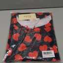 Roshop St Satricks Day Shirts Women Long Sleeve Irish Lucky Shamrock Printed Graphic Holidays Shirt (X-Large, Red Heart Black)