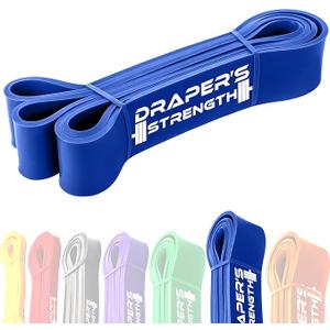 Draper's Strength Heavy Duty Resistance Stretch Loop Bands for Powerlifting Workout Exercise and Assisted Pull Ups, blue