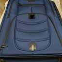 LOVEVOOK Business Softside Checked Luggage with 15.6/17.3 Inch Laptop Compartment, 24 Inch Checked Suitcase with Spinner Wheels, Large Capacity Luggage with TSA Lock for Business Trip Travel Navy Bule, 24 Inch - Checked-Medium