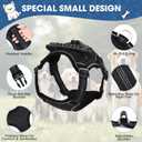 Dog Harness, Pet Harness with Reflective Front Clip Vest, Adjustable Soft Padded Vest with Control Handle, Black, M