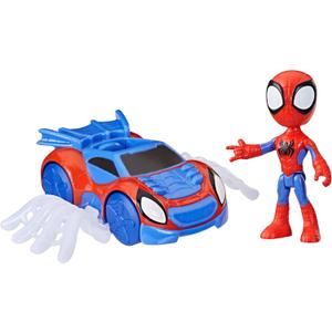 Spidey and his Amazing Friends Spidey Web Crawler Set, 4-Inch Scale Action Figure and Vehicle, Marvel Preschool Super Hero Toys, Kids Easter Gifts, Ages 3+