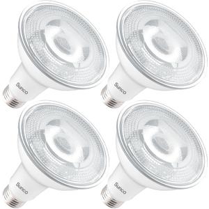 Sunco PAR30 Long Neck LED Bulb, Indoor/Outdoor Flood Light, 11W (75W Equivalent), 850 Lumen, 2700K Soft White, Dimmable, E26 Base, IP65 Waterproof, UL Certified 4 Pack