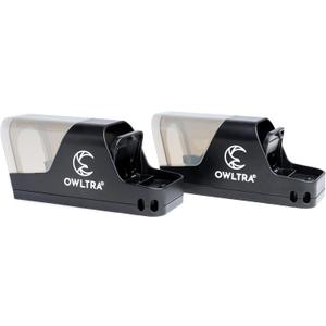 OWLTRA in-/Outdoor Safe Extra Large Plastic Tunnel Snap Rat Trap 2PCS, Instant Kill Rodent Snap Trap with Clear Tunnel Entry, Touch-Free Release, and Powerful Snap, Black