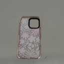 Compatible for iPhone 16 Case Cute - Durable Shockproof 6.6 ft Drop Impact Phone Case - Glitter Pink Funny Passion Flower Design for iPhone 16 6.1"