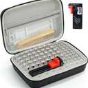 Battery Organizer Storage Case with Tester for AA AAA Button Battery Holder Carrying 3 Batteries Variety Pack 88 Batteries Zipper Mesh Bag (Batteries Not Included) (black)