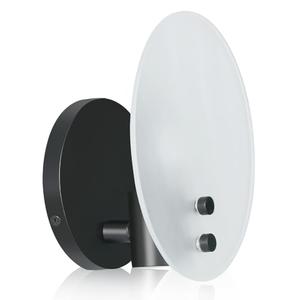 Pirxxiy Modern Soft Black Wall Sconces, Room Decor Wall Light Fixture with Oval Style Frosted Glass Shade, Bedroom Decor Wall Mount Light, Wall Lamp for Bedroom,Living Room, Bedside, Bathroom