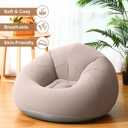 Realspring 6 9 12 Pcs Inflatable Bean Bag Chairs for Adults with Electric Air Pump, Blow up Couch Folding Portable Inflatable Couch Lazy Sofa for Outdoor Movie Night Camping(Coffee,12 Pcs), 38.5 x 21.6 x 11 inches