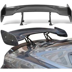 47Inch Universal Rear Spoiler GT Style Carbon Fiber Style Spoiler Wing Compatible with Ford Mustang Honda Civic Mazda Corvette Camaro Nissan