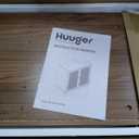 Huuger Buffet Cabinet with Storage, Storage Cabinet with Synthetic Rattan Decor Doors, Accent with Solid Wood Feet, Sideboard for Hallway, Entry, Living Room, Walnut