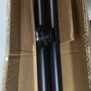 ZOCONE Tension Curtain Rod 51-168 In(4.25-14 Ft), Outdoor Curtain Rod No Drilling for Patio Window, Adjustable Shower Curtain Rod for Bathroom, Extra Long Tension Rod Diameter 1.26In Never Rust, Black